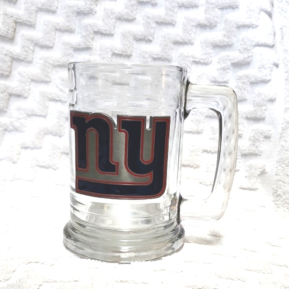 NY Giants Glass Beer Mug